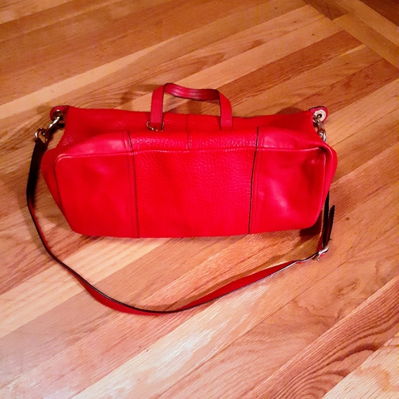 Coach Hadley Luxe Leather Bag Red Coach OS - Picture 2 of 9